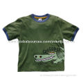 Baby T-shirt with Print and Embroidery, Made of 100% Organic Cotton